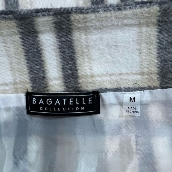 Bagatelle White Gray Plaid Mini Skirt - Picture 4 of 9